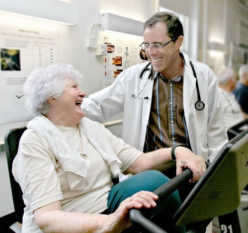 Isserow with patient